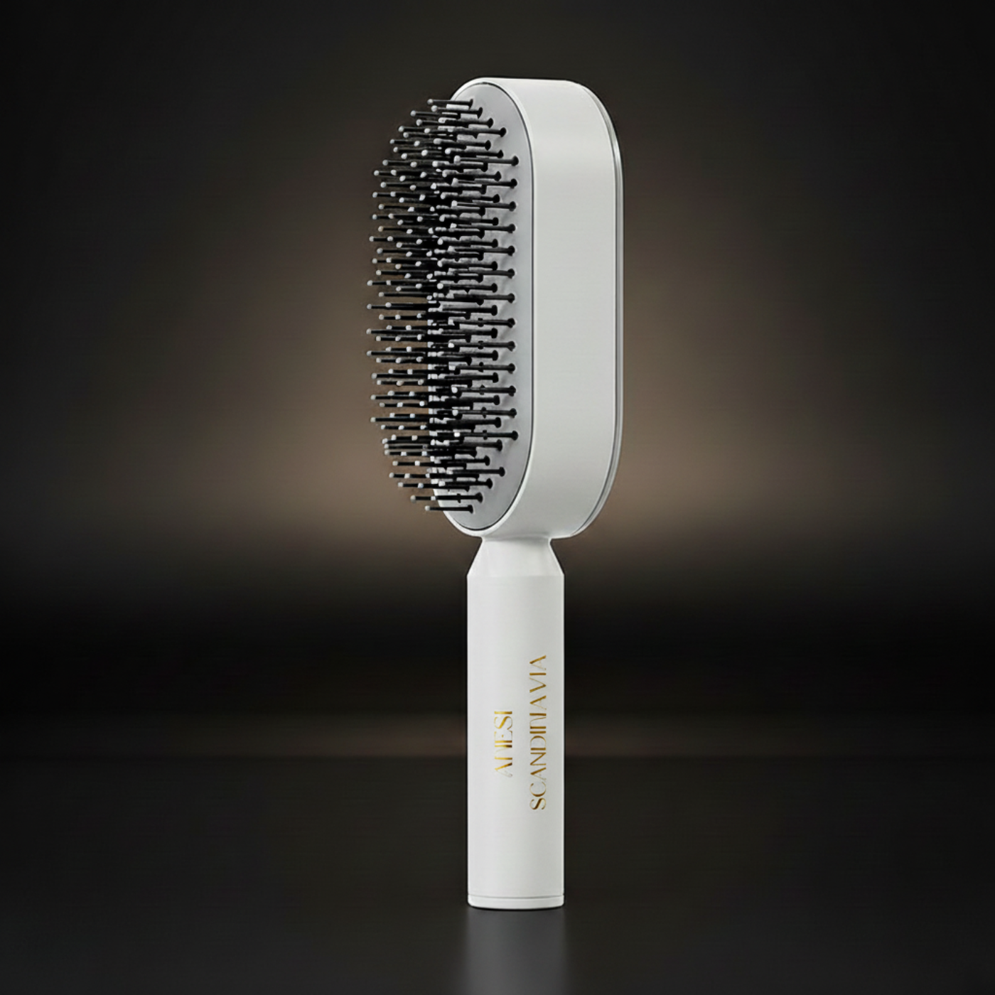 AMELIA™ – El cepillo autolimpiable que desenreda en segundos · Un clic, siempre limpio