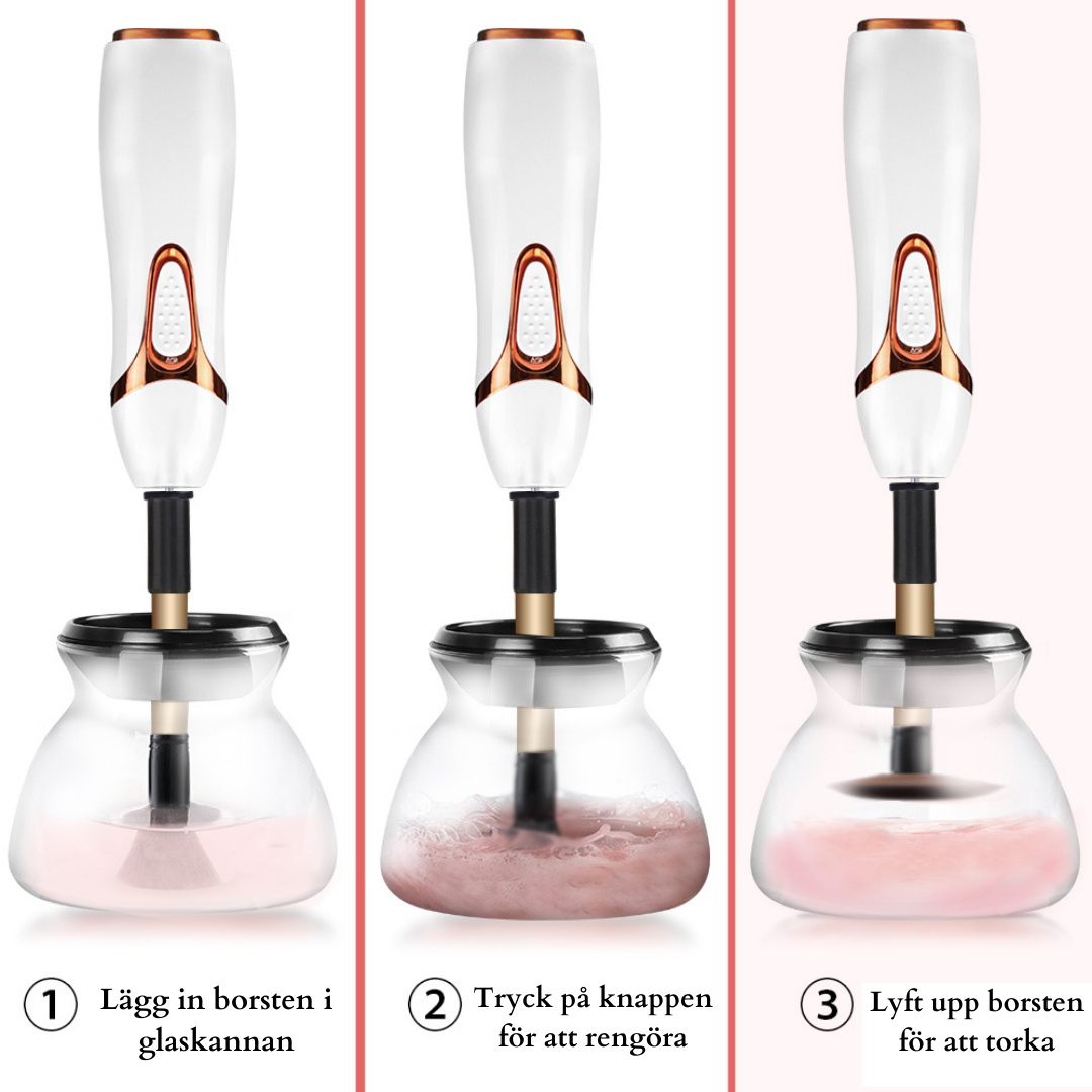 AURORA™ – La solución para limpiar tus brochas de maquillaje en segundos · Dile adiós a la suciedad y los granitos