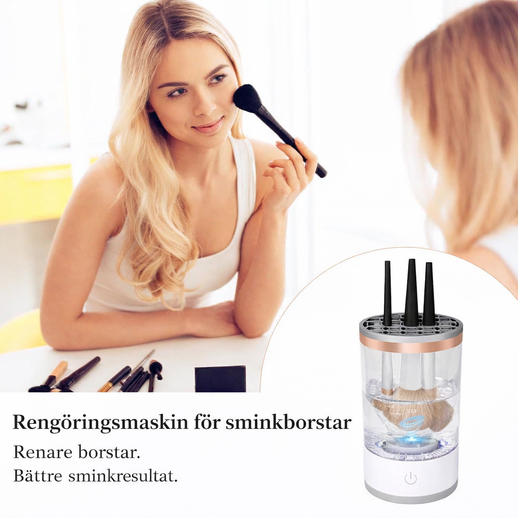 EFFORTLESS™ – La solución para limpiar tus brochas de maquillaje en segundos · Dile adiós a la suciedad y los granitos