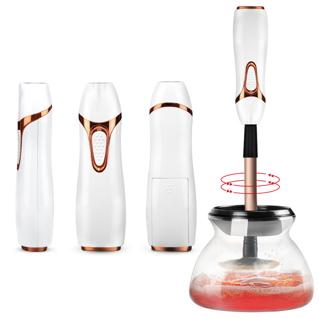 AURORA™ – La solución para limpiar tus brochas de maquillaje en segundos · Dile adiós a la suciedad y los granitos