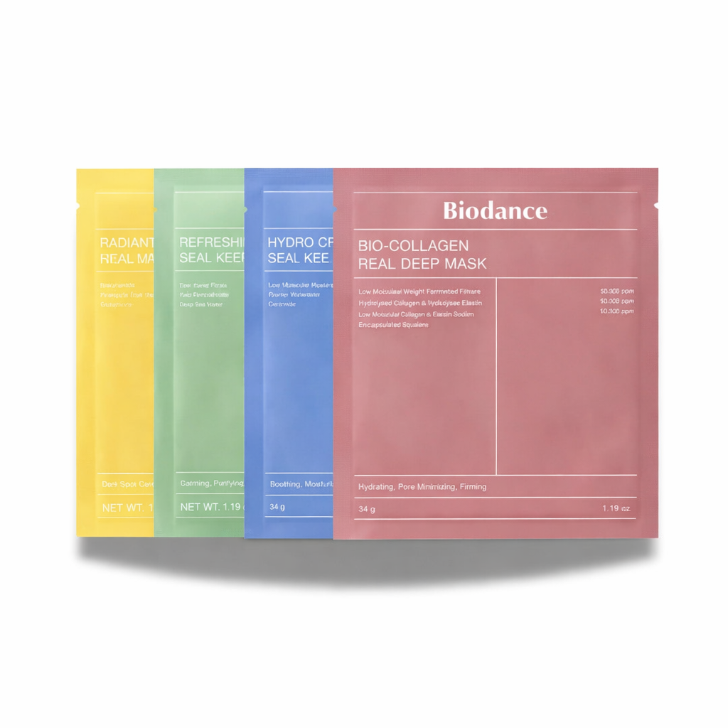 COLECCIÓN DE MASCARILLAS BIODANCE™ REAL DEEP MASK — Mascarilla facial coreana avanzada de hidrogel para el cuidado de la piel K-Beauty