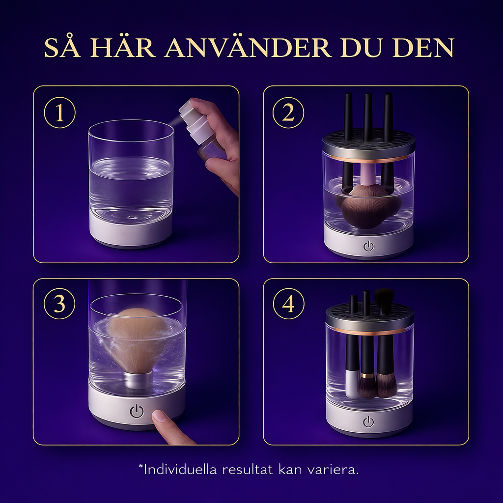 EFFORTLESS™ – La solución para limpiar tus brochas de maquillaje en segundos · Dile adiós a la suciedad y los granitos