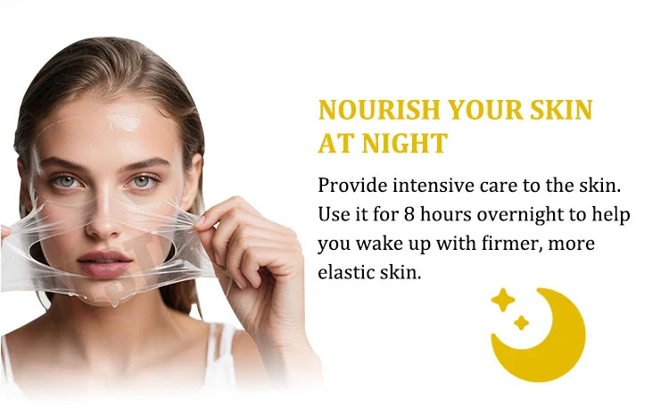 Βαθιά Ενυδατική Κολλαγονική Νυχτερινή Peel-Off Μάσκα Σμίλευσης Προσώπου με Βούρτσα