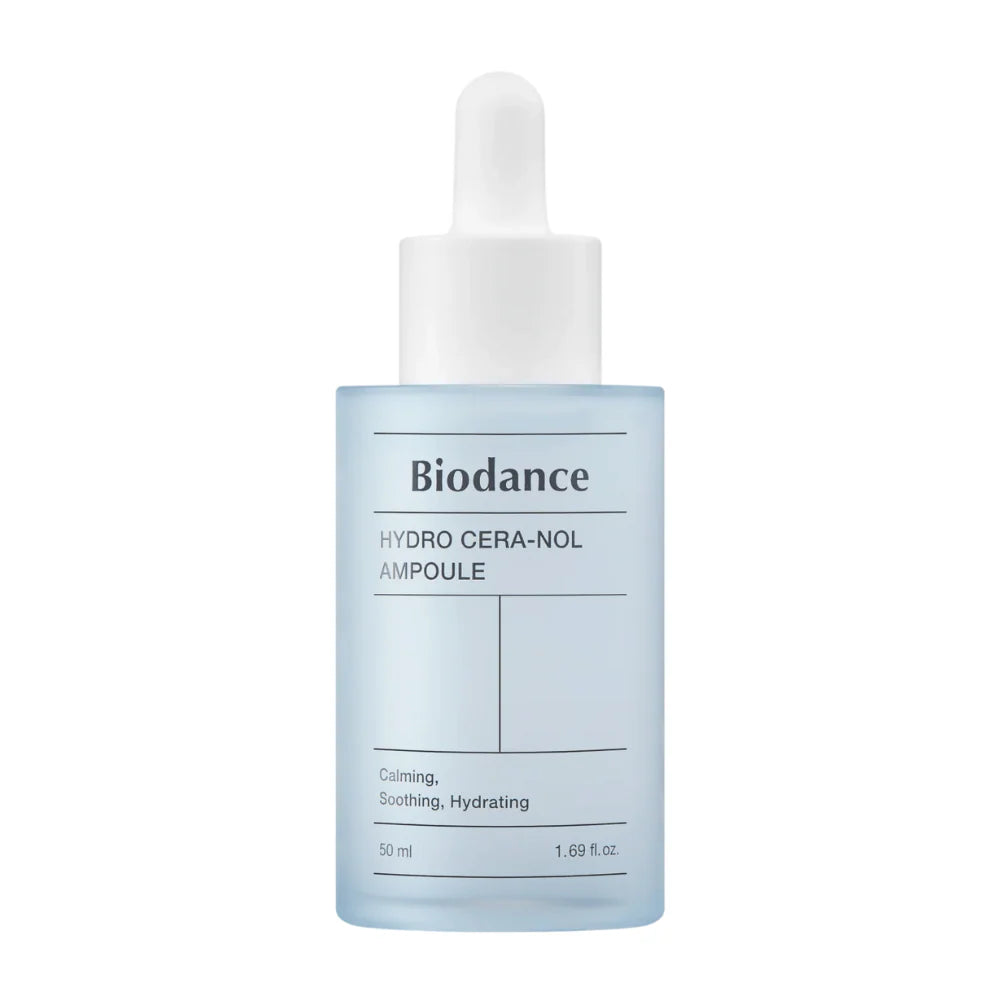 Ampolla BIODANCE™ Hydro Cera-nol 50 ml - Hidratación profunda · Cuidado calmante de la barrera cutánea · Mayor confort cutáneo
